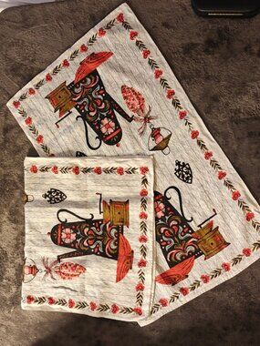 Vintage unused linen dishtowels